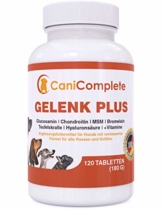 CaniComplete Gelenk Plus - Gelenktabletten für Hunde: Teufelskralle, MSM, Chondroitin, Glucosamin, Kollagen, Vitamin B, UVM. 120 Stück - 1