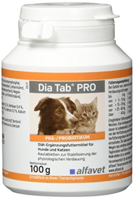 Dia Tab PRO Probiotikum für Hunde und Katzen zur Stabilisierung der Darmflora und bei Durchfall - 1