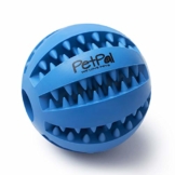 PetPäl Hundeball mit Zahnpflege-Funktion Noppen Hundespielzeug aus Naturkautschuk - Robuster Hunde Ball Ø 7cm - Hundespielball für Große & Kleine Hunde - Kauspielzeug aus Naturgummi für Leckerli - 1