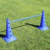Superhund24 Kombi-Kegelhürde 50 in 4 Farben, mit Stange 100 cm, für Agility-Training (blau) - 1